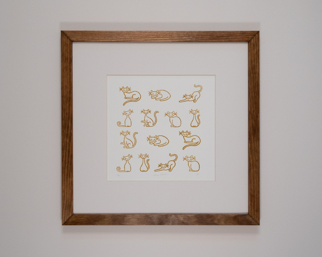 Stempeldruck "Feline Friends"