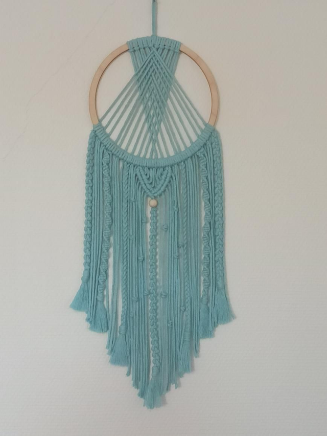 Attrape rêves bleu Macramé 