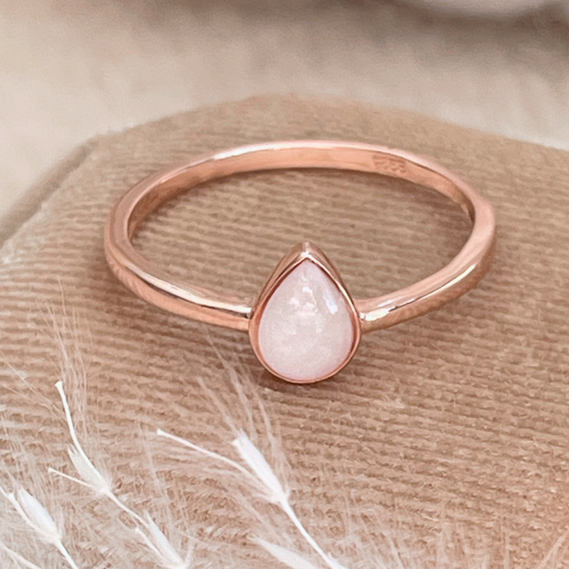 Ring divine • rosegullbelagt • 6x4mm • Cristina