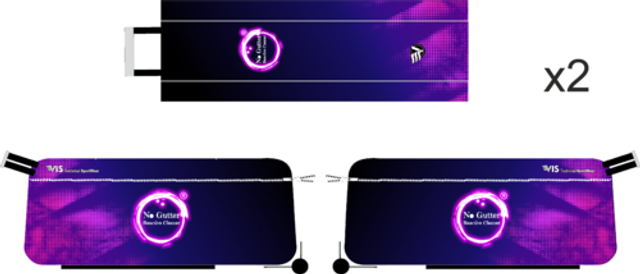 No Gutter 3-Ball-Roller(auch mit Namen) Purple Design 