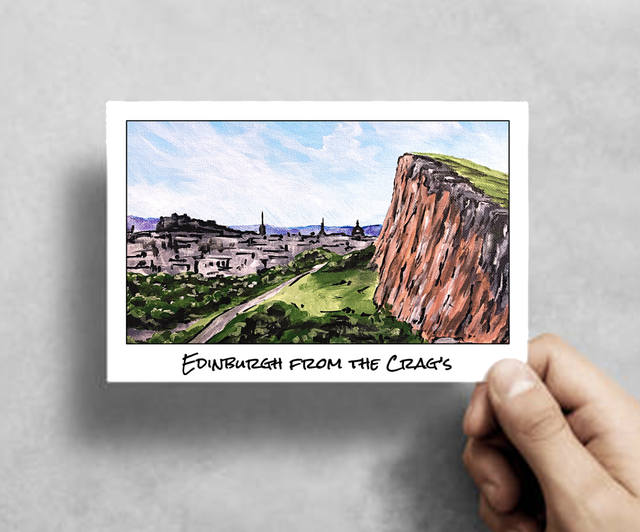 X10 Postcards - The Crags, Edinburgh (40p per unit)