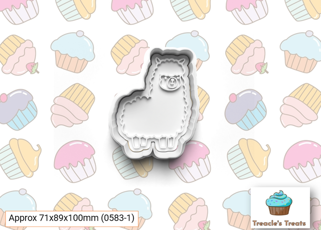 Alpaca Fondant/cookie stamp with cutter