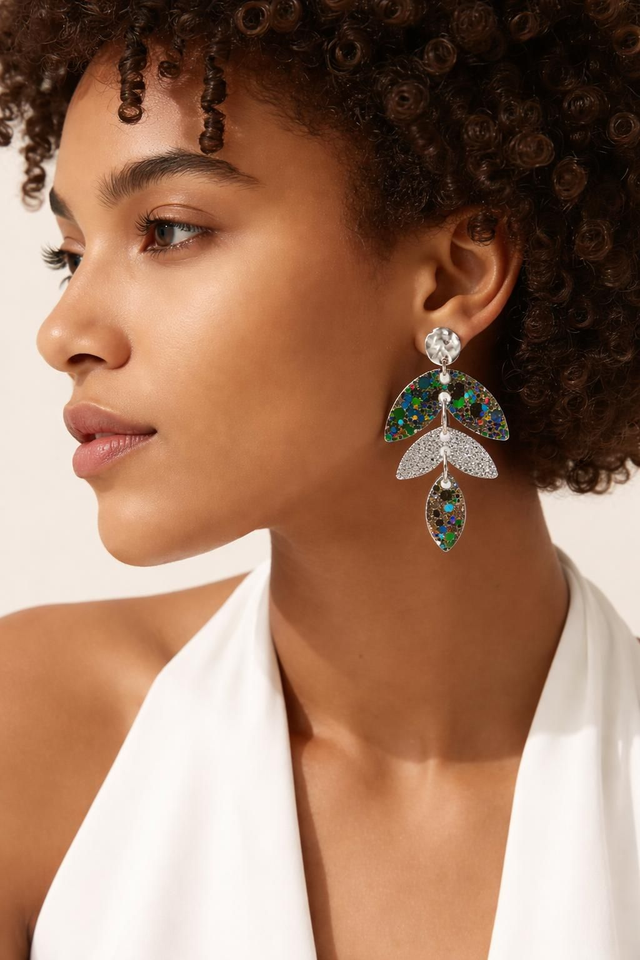 Boucles pétales- Collection clair de nuit 