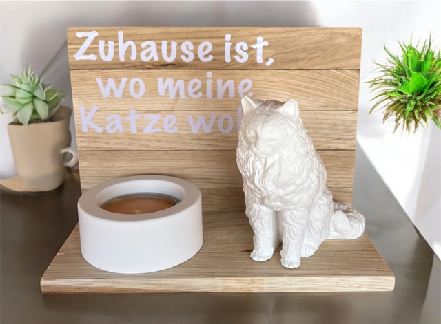 Dekoset "Zuhause ist, wo meine Katze wohnt!"