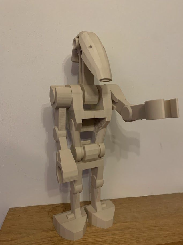 Giant Star Wars Brick Inspired B1 Battle Droid - 3D Printed
