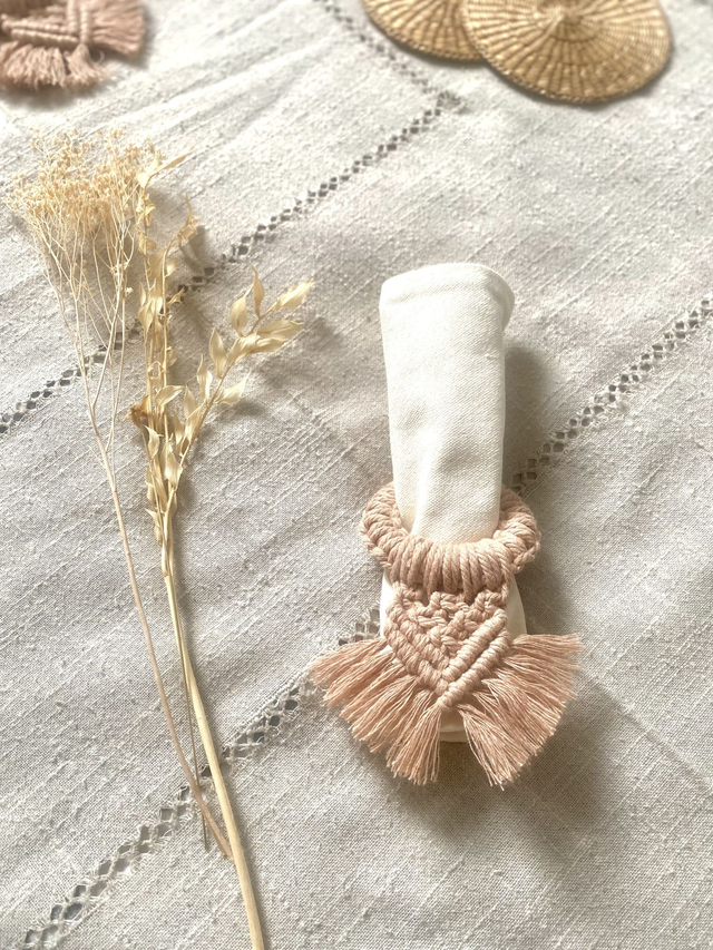 Rond de serviette collection Dolce Tavola – Rose poudré