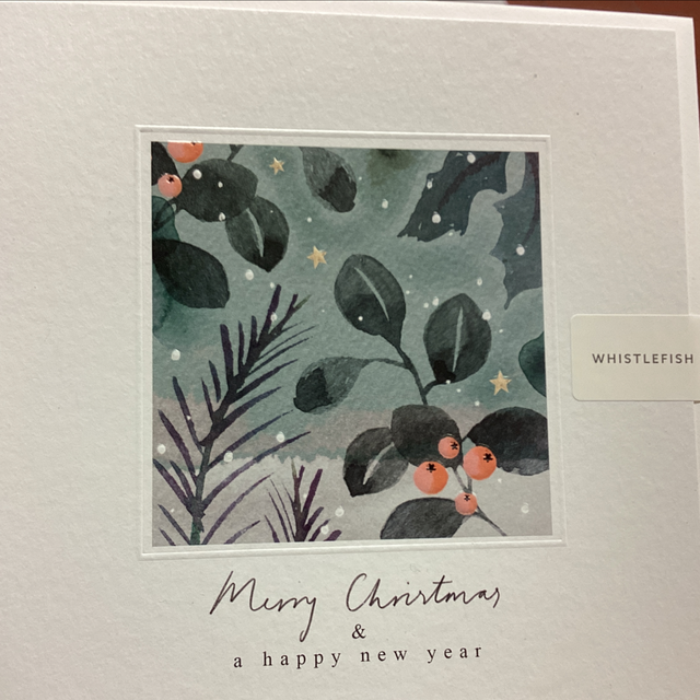 Christmas Open Whistlefish - Merry Christmas WC Green Holly