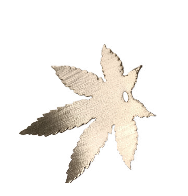 Anhänger Hanfblatt Edelstahl Durchmesser 60mm