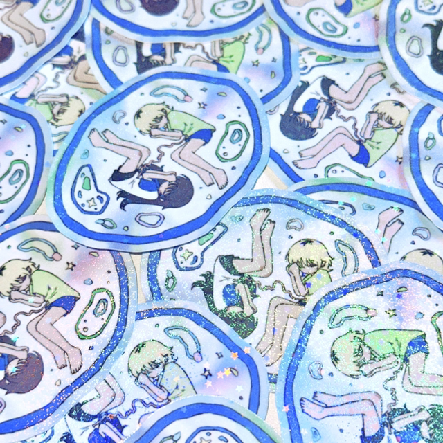 vinyl holo sticker - dividing cell 🔬💠