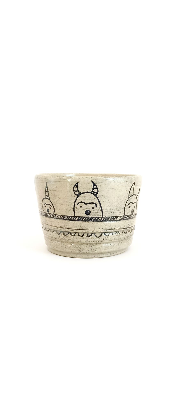 White monsters cup