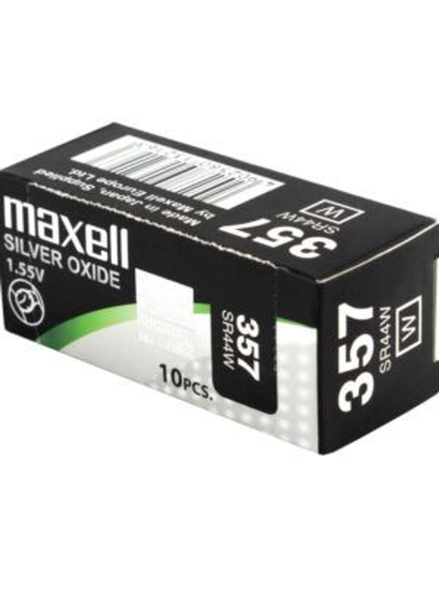 357 (SR44W) Maxell Watch Battery (Pack 10)