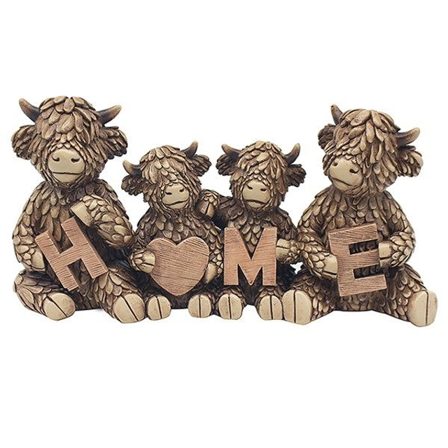 Lesser & Pavey Hughie Highland Cows Home Figurine For Home & Office