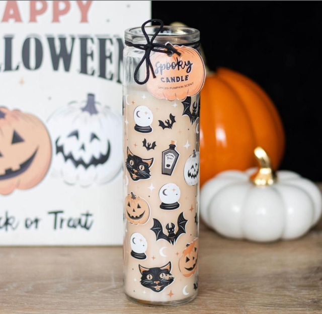 Spooky Spiced Pumpkin Tube Candle