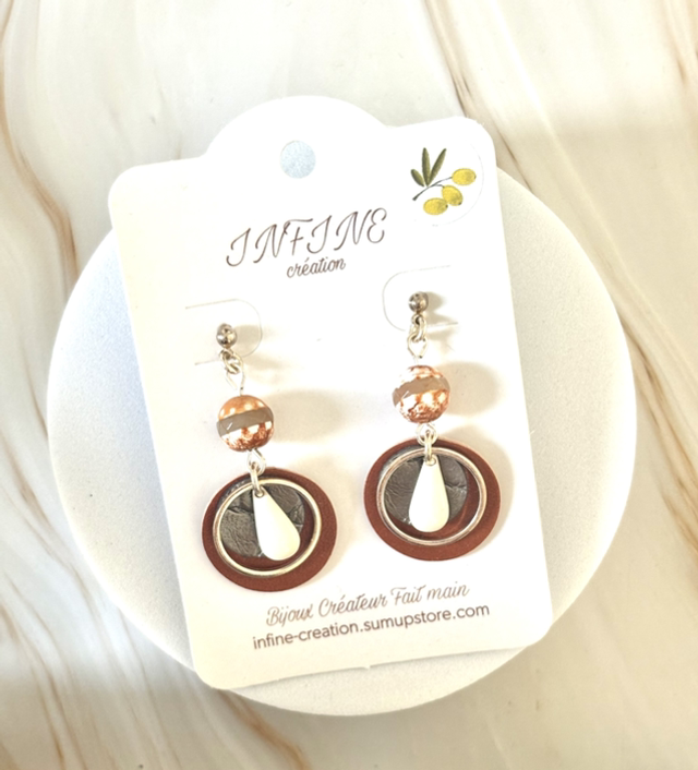 Boucles d’oreilles « Audacieuse Brune »