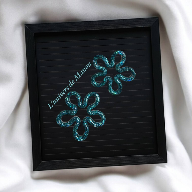 2 Pampilles fleur  (créoles interchangeables)  