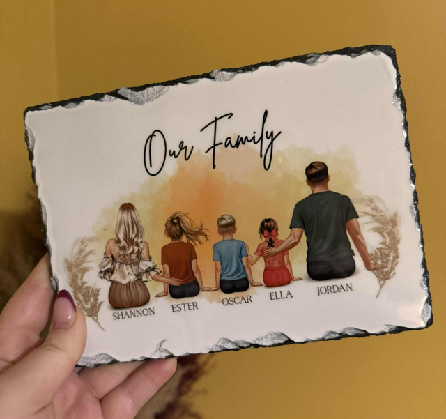 Personalised "Our Family" Slate