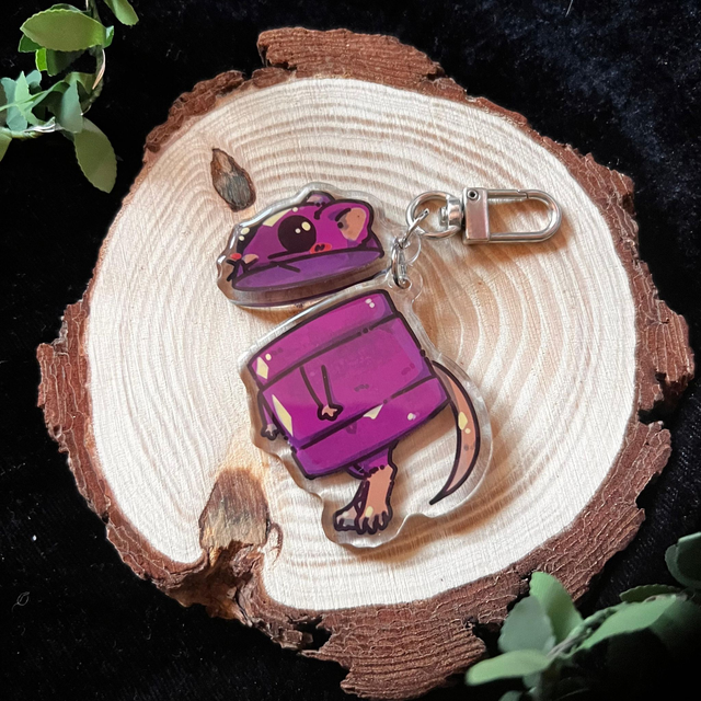 Llavero REPO Rats // rosa - acrílico de dos piezas