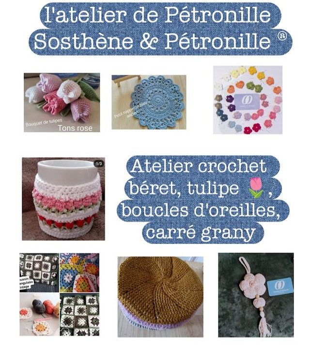 Atelier crochet et  fournitures   pour atelier   