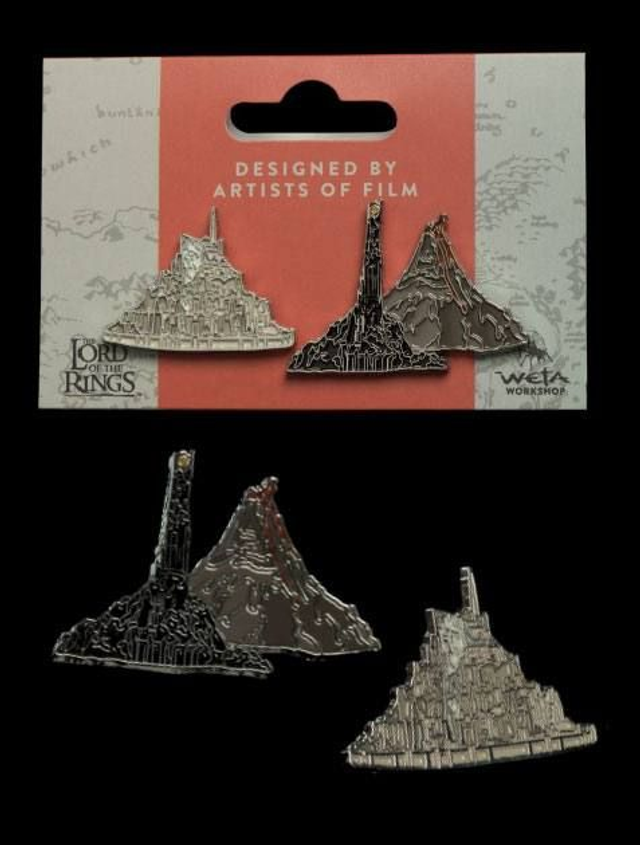 The Lord of the Rings: Minis Tirith &amp; Mount Doom Collector Pins