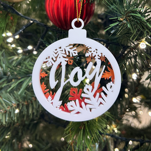 2 x Circular Joy Baubles (Red)