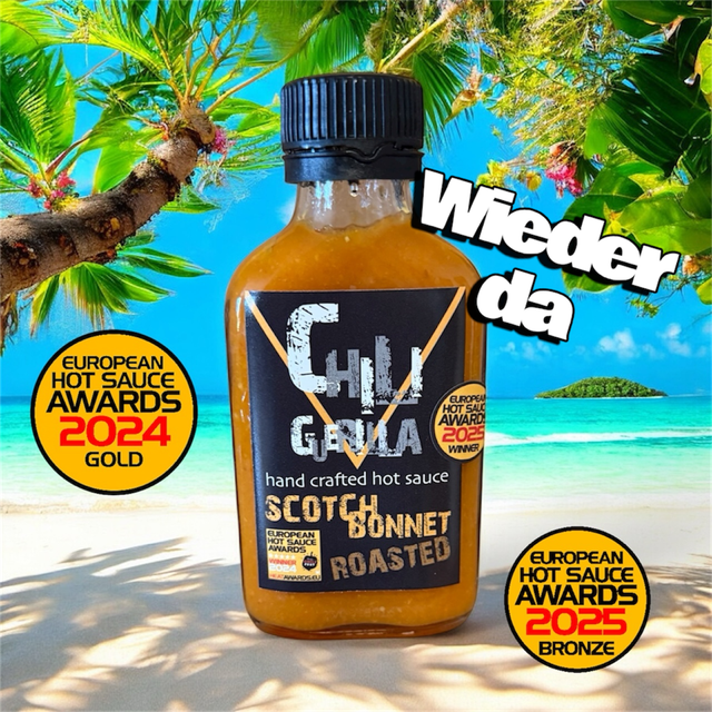 "Scotch Bonnet Roasted" Chiliguerilla Hand Crafted Hot Sauce 100ml. 14,95€/100ml