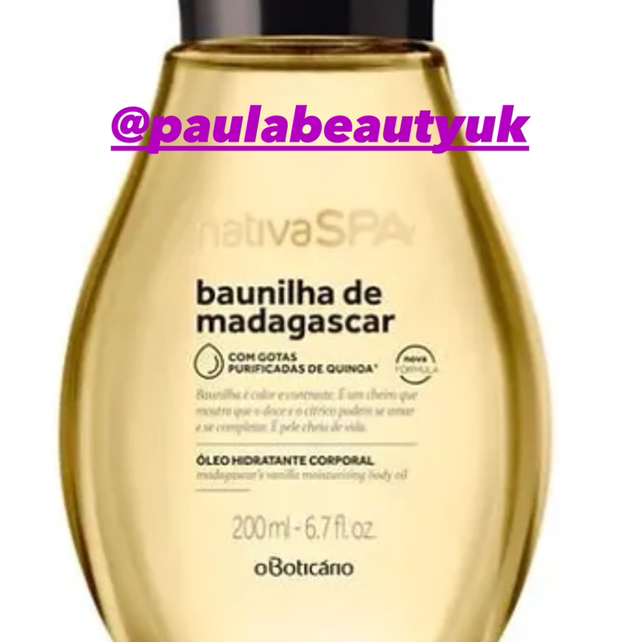 Nativa Spa Baunilha de Madagascar 200ml Madagascar Vanilla Body Oil