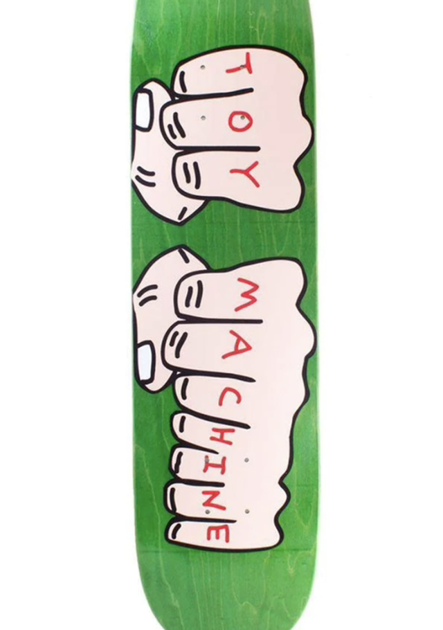 Toy Machine Skateboards Fist Large Skateboard Deck - 8.25"