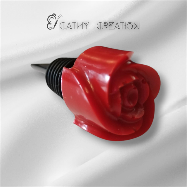 Bouchon de bouteille rose rouge 