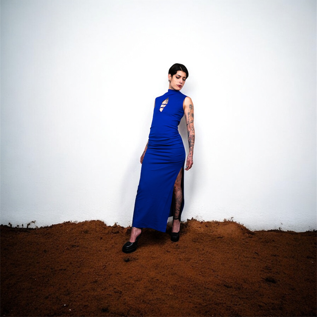 Robe longue de soirée fondue