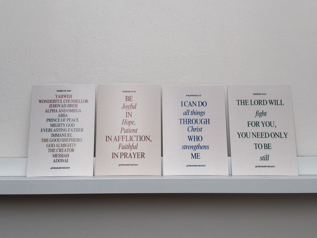 Elegant Scripture Postcard pack of 4
