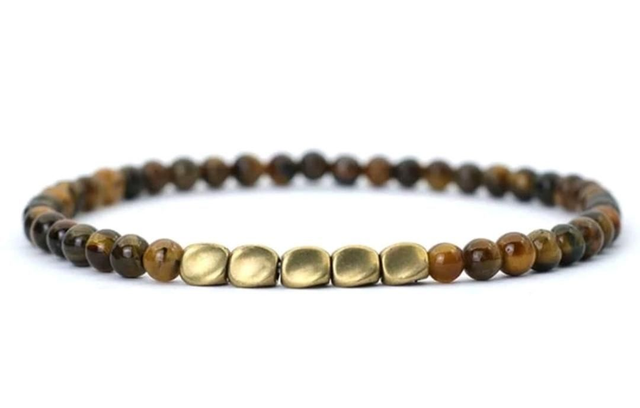 Bracelet cuivre et œil de tigre 