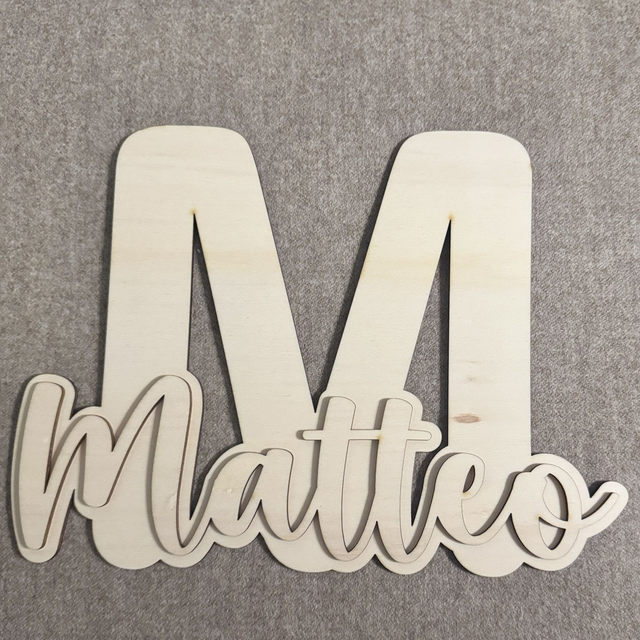 MATTEO • 3D Holz-Schild