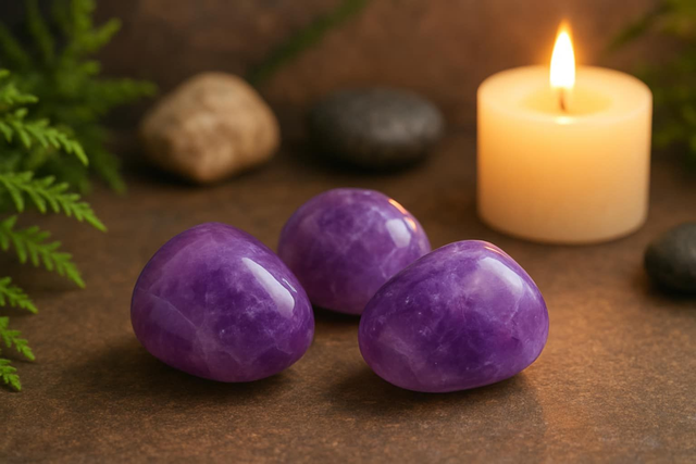 Pierre roulée d'améthyste 