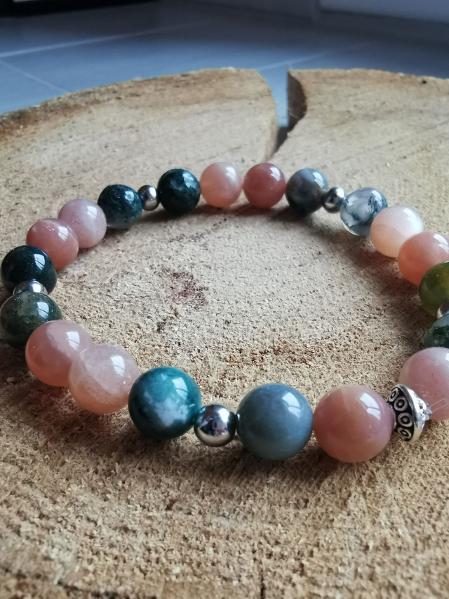 Agasol - pierre de soleil et Agate Arbre - énergie et joie de vivre