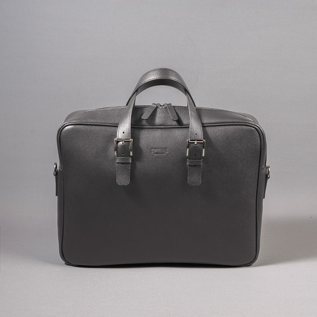 Briefcase | Grigio Leather - Mr. Trevis