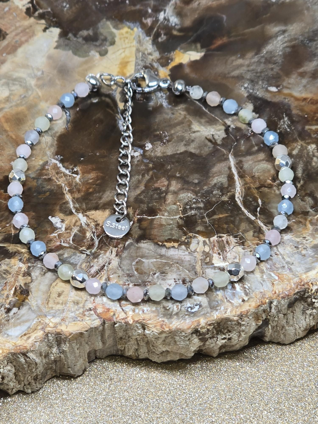 Bracelet Morganite 0,4 cm