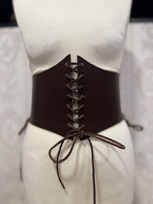 Leder Mieder Dunkelbraun