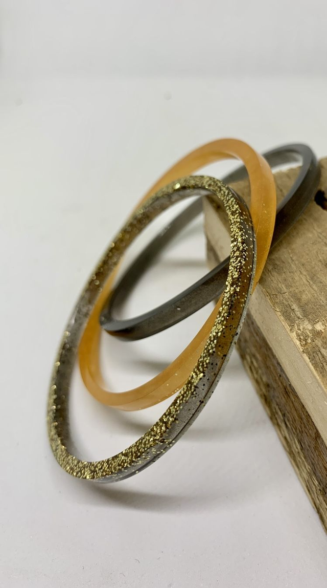 Bracelet Clara (orange pailleté)