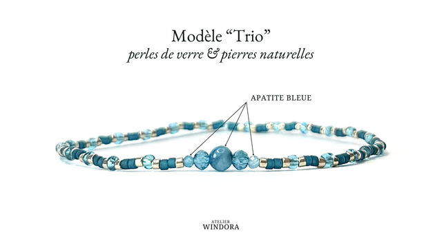 Bracelet | Apatite Bleue - Trio (A)