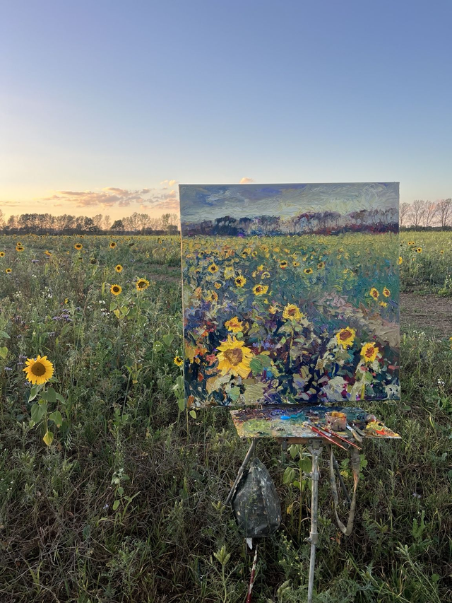 Der Sommer von gestern – Öl auf Leinwand, 100 × 100 cm, 2026 | Yesterday’s Summer