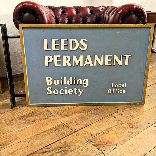 A Leeds Permanent Building Society Commercial Advertising Sign