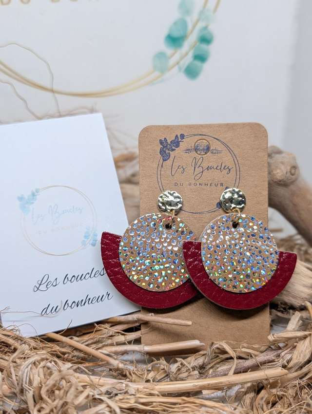 Boucles d'oreilles Dona rouge do070