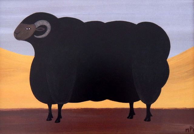 Framed Fine Art Print - Naive Prize Black Ram