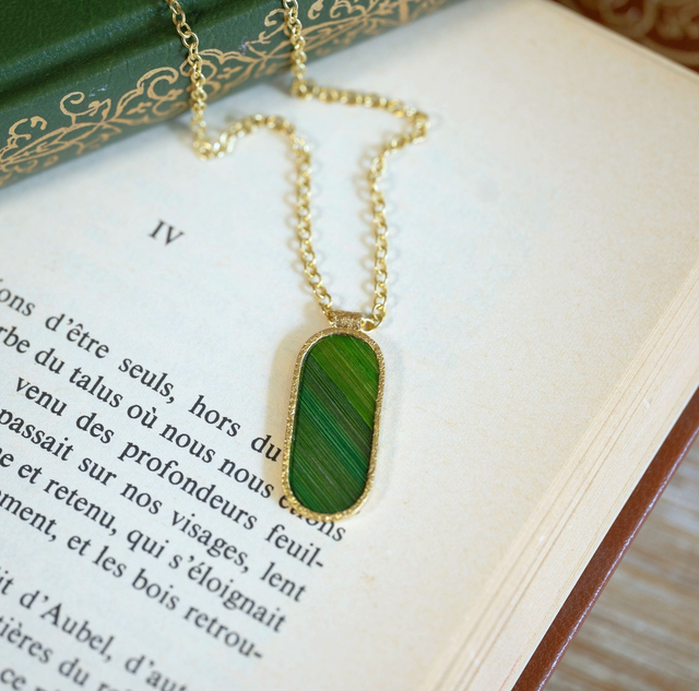 Pendentif Sigilla - Doré, vert