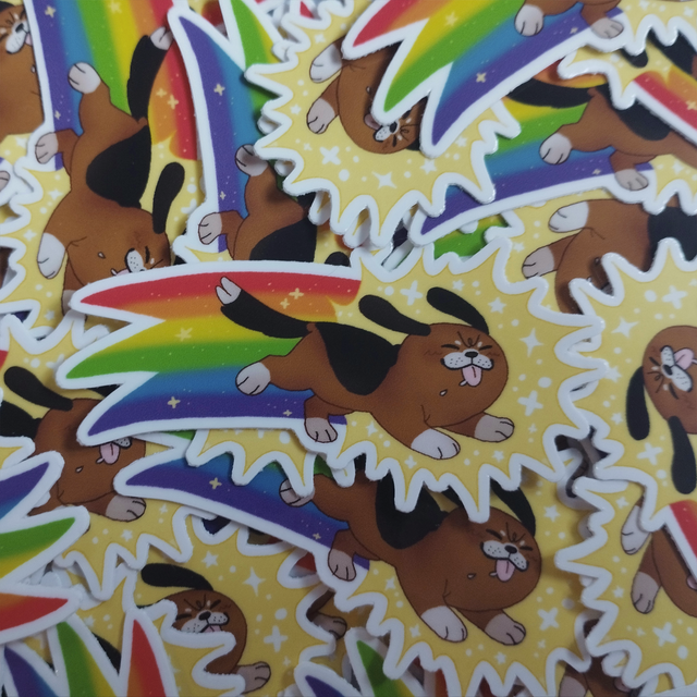 Rainbow dog