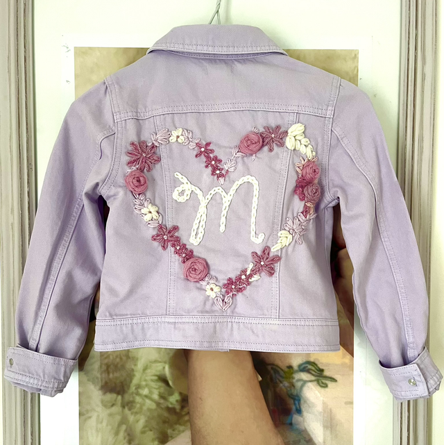 Embroidered love heart 