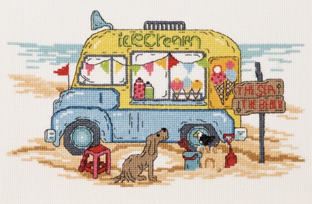 Ice Cream Truck Counted Cross Stitch Kit by Permin