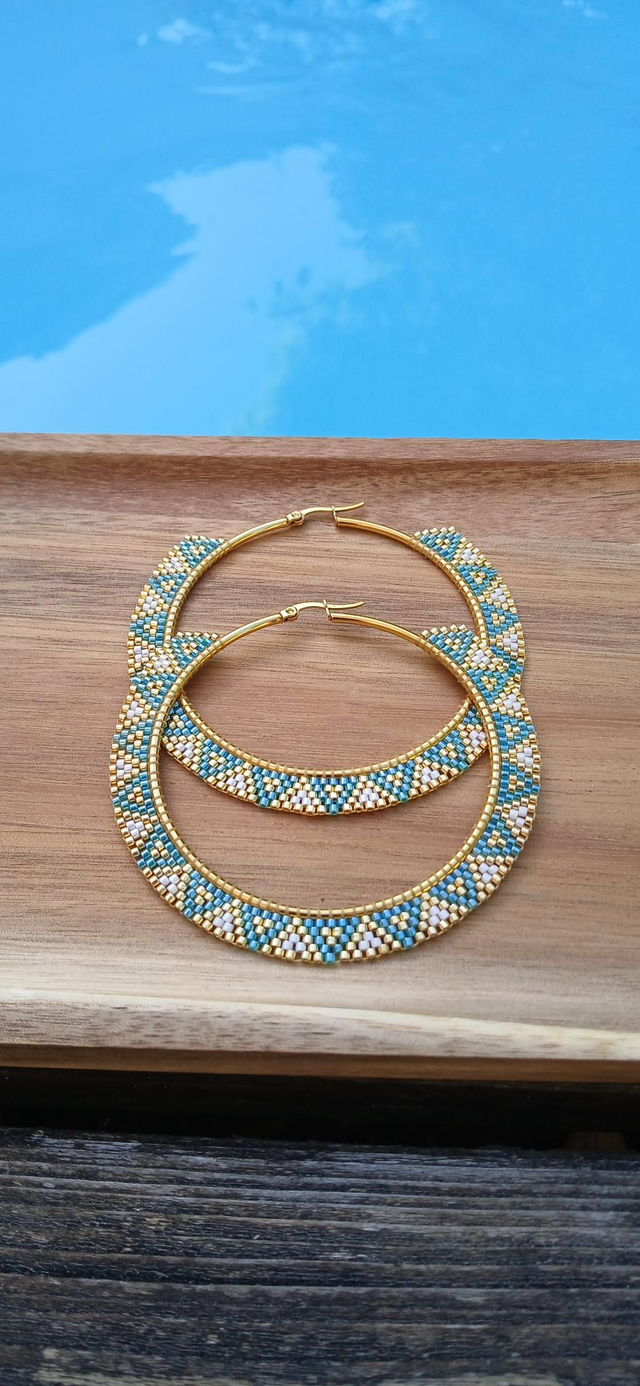 Créoles tissées 60mm