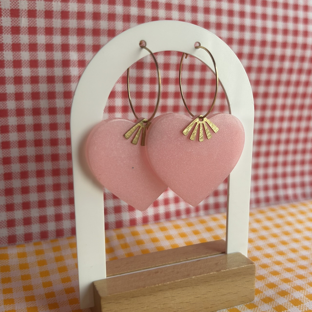 Aros Corazón con Detalle 