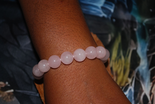 Bracelet en quartz rose